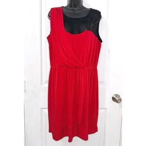 Y2K Studio Y red and black sleeveless Sequined dress